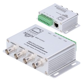 BigKing 4CH Passive Video Balun, 4CH AHD/CVI/TVI/CVBS Passive Video Twisted Pair Transceiver 720P 1080P HD BNC RJ45 UTP Converter to Balun Balun