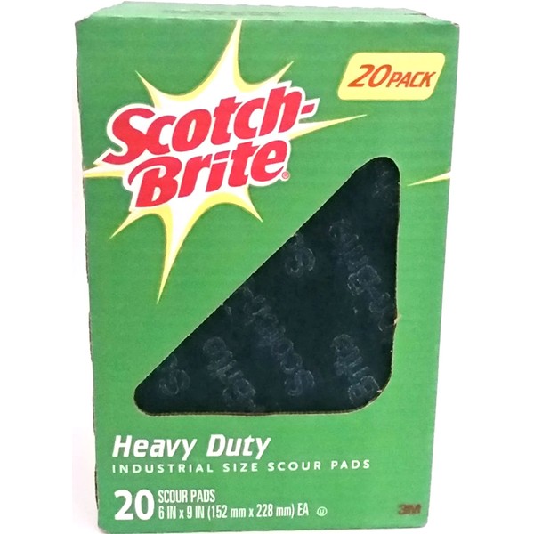 Scotch Brite 3M Heavy Duty Scouring Pads 6"X 9" Heavy Duty Scouring Power Of Scotch-Brite (20 Pack)
