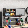 Metal Wall Cabinet with Up-Flip Door, 21.7" H Mounted Storage