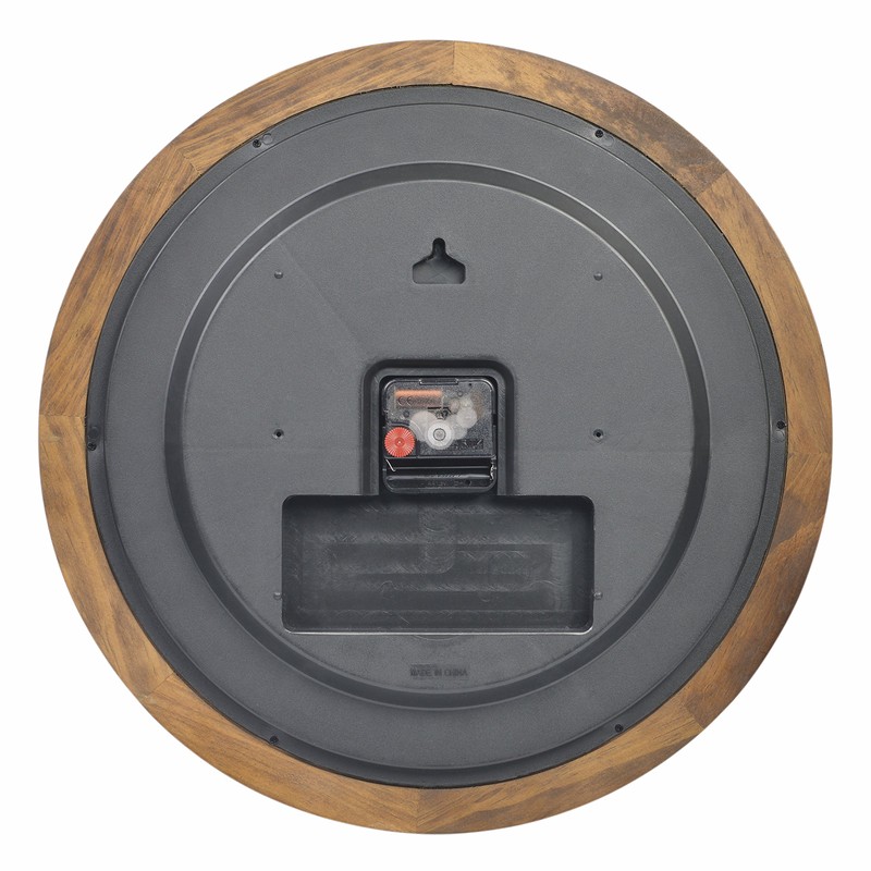 Old Oak 16-Inch Solid Wood Silent Non-Ticking Decorative Wall Clock