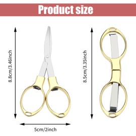 3 PCS Folding Scissors, Mini Safety Folding Travel Scissors All Purpose Pocket Portable Sharp Retractable Small Cutter for Travel Home Office Craft Sewing Nurse Accessories
