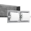 Recessed Toilet Paper Holder, Double Roll Wall Mounted Toilet Tissue