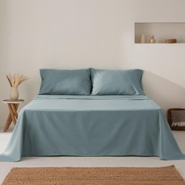 GAMUSI 80 x 190/200 cm 100% Cotton 3 Piece Breathable Soft Duvet Cover Set Watercolour