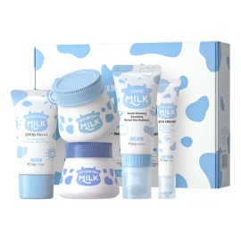Set De Cuidado Facial Leche 5pcs Laikou Piel Suave                                                                                                    