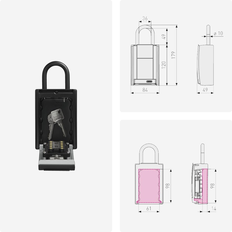 ABUS KeyGarage 777 - Key box with mounting bracket -