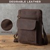 LEABAGS Men's Leather Small Shoulder Bag, Messenger Bag with Shoulder
