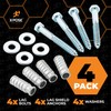 xpose safety Concrete Anchors Set with 4"" Lag Bolt, Lag