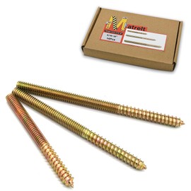 14 Pack 5/16-18" Hanger Bolts 3 Sizes Long Inch Double Headed Bolts Wood Dowel Screw Self-Tapping for Furniture Double Screw Threaded Rods Bolt Matrelt