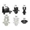 WATERBELINE 10 Piece Bonnet Support Rods Clip Clamp D40 ABS