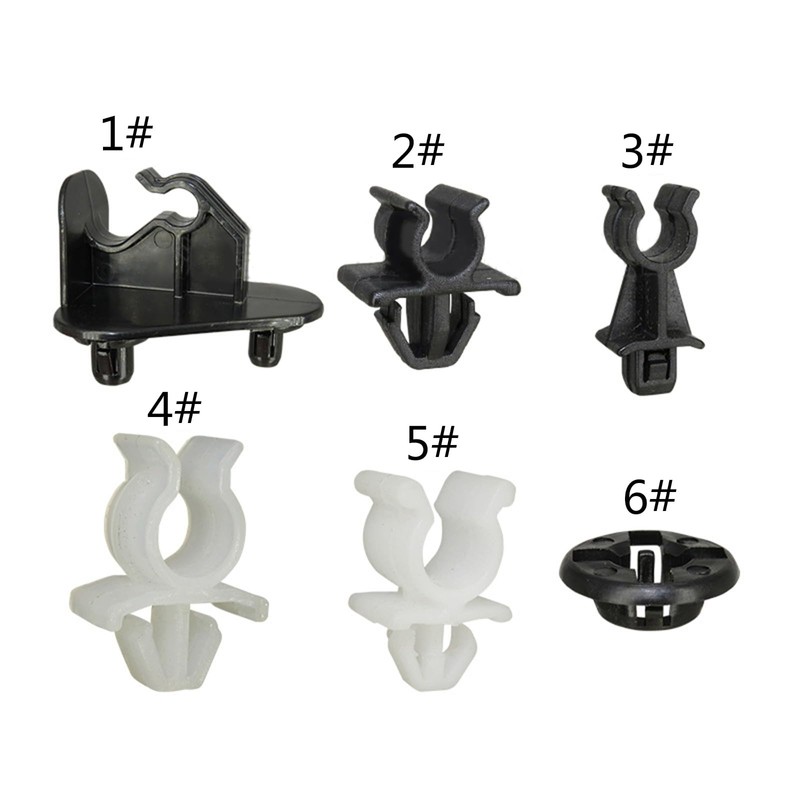 WATERBELINE 10 Piece Bonnet Support Rods Clip Clamp D40 ABS