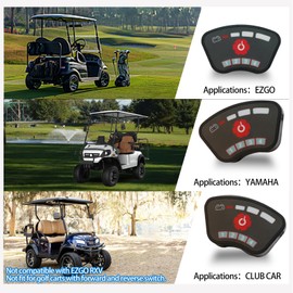 Keyless Pin Pad Golf Cart Ignition Switch Club Car Precedent – Fits EZGO TXT Club Car DS/Precedent Yamaha G22 G29 – PIN Code Starter Panel,Precedent 36V/48V Electric Golf Carts (One Button Start I)