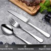 49-Piece Stainless Steel Silverware Set with Cutlery Organizer, Service for