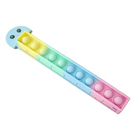 Regla de prensa educativa unitaria con diseño antideslizante de silicona flexible para iniciar la medición de aprendizaje para niños herramienta de medición educativa