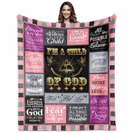 Christian Gifts For Women, Religious Gifts For Women, Women Christian Gifts Blanket 60"X50", Inspirational Gifts For Women, I'm A Child of God Gifts Blanket, Spiritual Gifts For Women