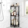 ELYKEN Corner Shower Caddy Standing, 3 Tier Rustproof Metal Shower