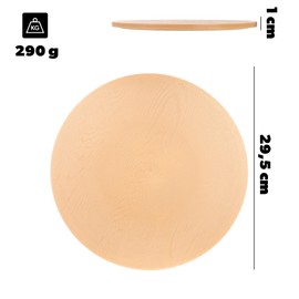 KADAX Table Top for Flower Stand Aytre, Diameter 29.5 cm, Plastic Shelf for Plant Stand, Round Replacement Table Top for Flower Table (Wood Look)