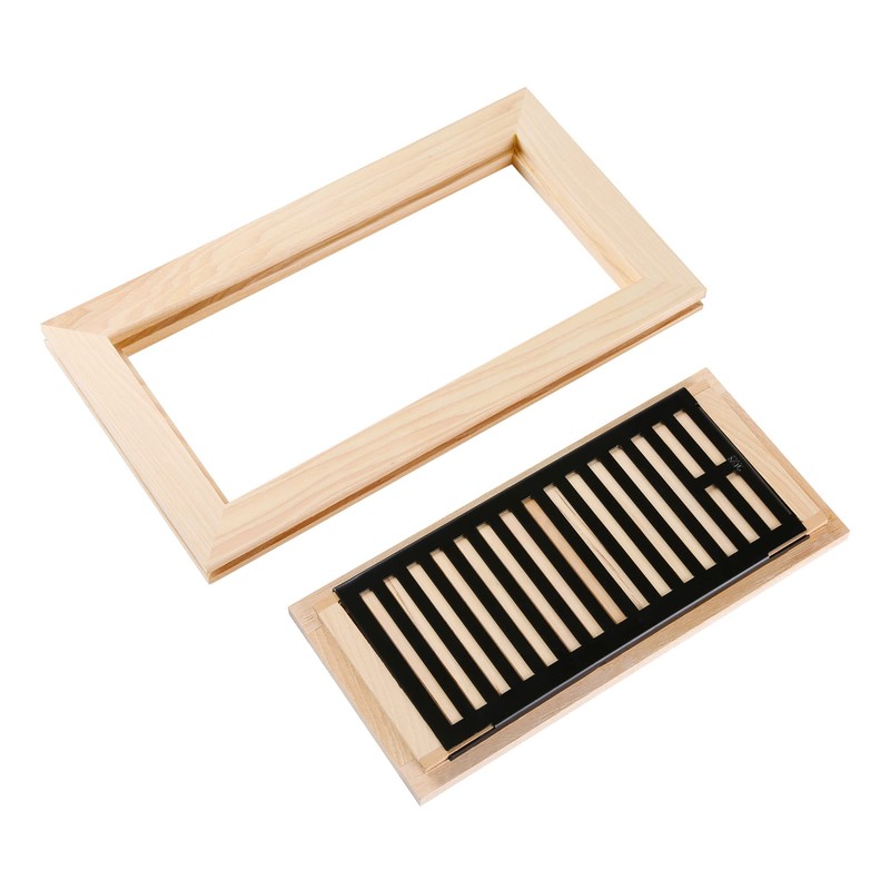 Homewell Hickory Wood Floor Register, Flush Mount Floor Vent Cover,