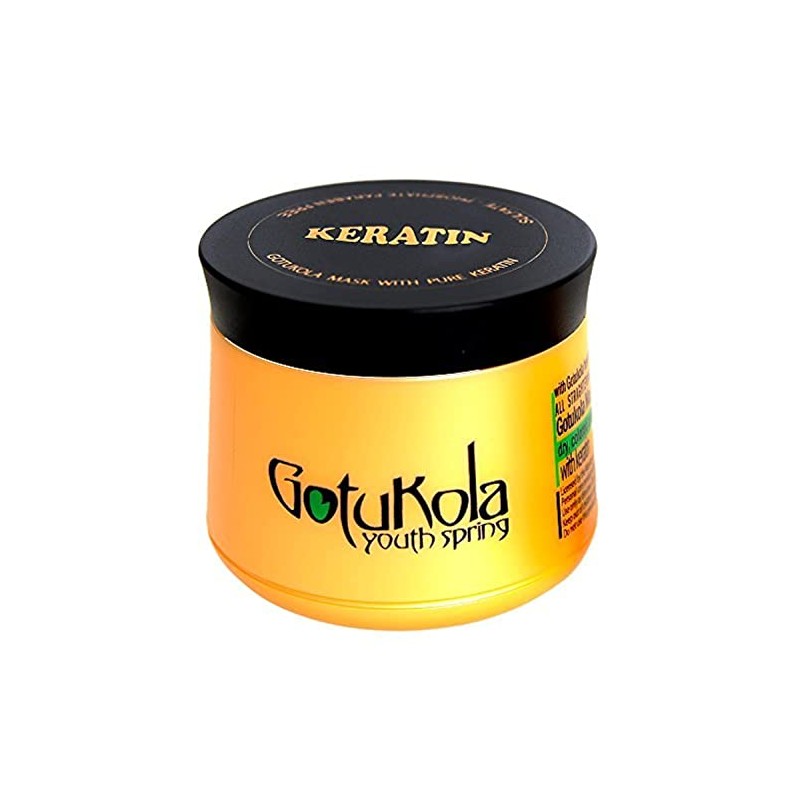 Gotukola Satin Strands Mask for Dry, Color Damaged Hair –