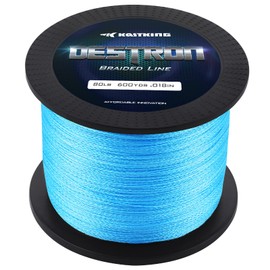 KastKing Destron Braided Fishing Line,Coastal Blue,50lbs,600 yds
