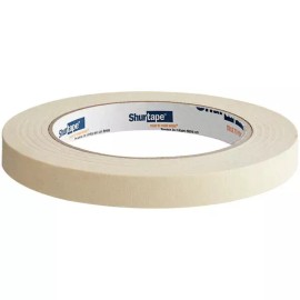 Shurtape CP-106/NAT260 CP-106 Economy Grade Masking Tape: 1/2" x 60 yd, Natural