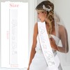 KICOSY Rhinestone Bride to Be Sash with Diamond Ring Icons