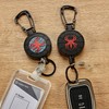 Retractable Keychain, Heavy Duty Carabiner Badge Holder, Tactical ID Badge