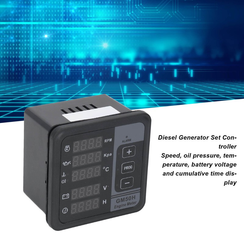 Diesel Generator Set Controller Digital Genset Engine Meter with Mounting