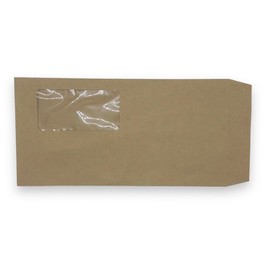 3 Long Window Envelopes Unbleached Craft [100 Sheets] A4 Tri-Fold Craft Celloscopic Window Clear Envelope Length 3 Envelope Long Size 3 Brown Envelopes Shipping Brown A4