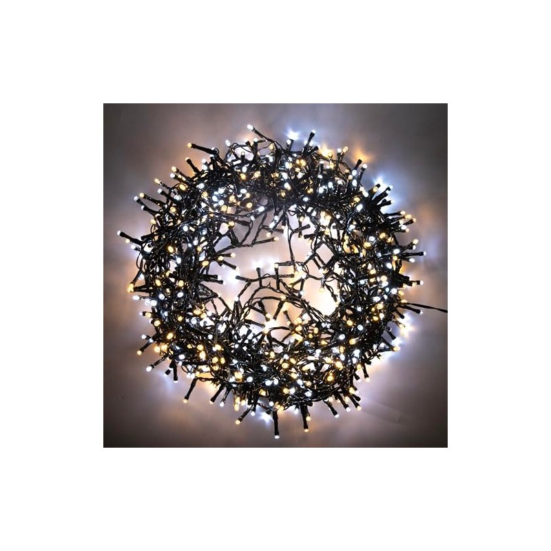SHATCHI 200 LEDs Fairy String Lights Warm White and Cool