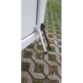 Door Stop Metal Door Holder Painted White with Rubber Attachment for Outdoor and Indoor Use Pack of 2