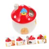 WOONEKY Cooling Ceramic Hamster Nest Mushroom Shape Pet Sleeping House