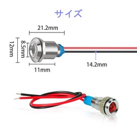 YFFSFDC 10mm DC 12-24V LED Waterproof Indicator Light Pilot Light Signal Indicator (5 Color Set)