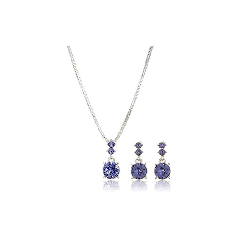 Nine West - Juego de collar y arete de tono