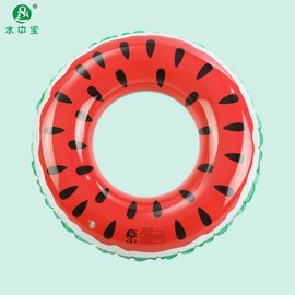 New Thick Inflatable Watermelon Cartoon Swim Ring Product LF2004 90cm 5ea