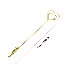 Tupalizy 5PCS Bracelet Helper Tool Picture Holders Wire Alligator Clip for Bracelets Jewelry Necklace Table Numbers Photos Place Cards Wedding Reception Memo Small Painting Crafts Clamps, 5.9Inch,Gold