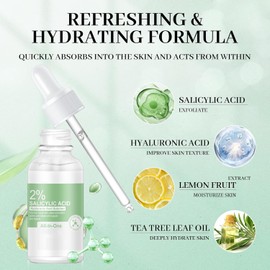 Salicylic Acid Face Serum with Hyaluronic Acid – A hydrating, moisturizing daily serum for all skin types. Helps clear pores while keeping skin soft and balanced.