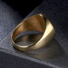 Joliernelle Compass Ring Gold for Men Stainless Steel Engraved Ring