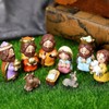 Colorful Nativity Scene Figurine Set Cute Animals Rugged Lightweight Reliable
