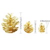 SaktopDeco 30 Counts Artificial Pine Cones Small Gold Pinecones Ornaments