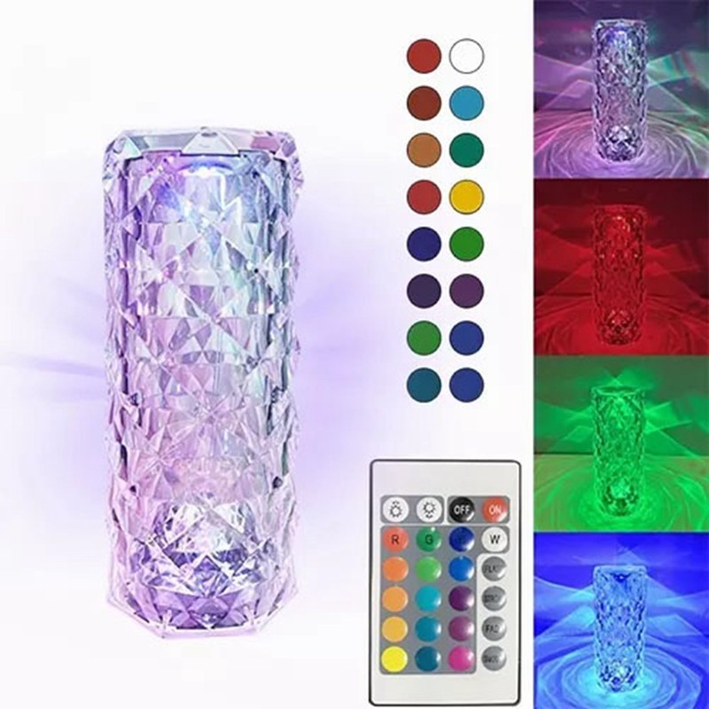 LED Night Lamp Touch Sensing Control PMMA Acrylic 16 Color
