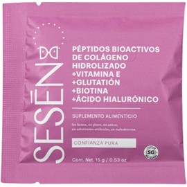 SESĒN | Colágeno Pink Grass Fed | 30 Sachets | Colágeno + Ácido Hialurónico + Biotina + Glutatión + Vitamina E | Sin Gluten