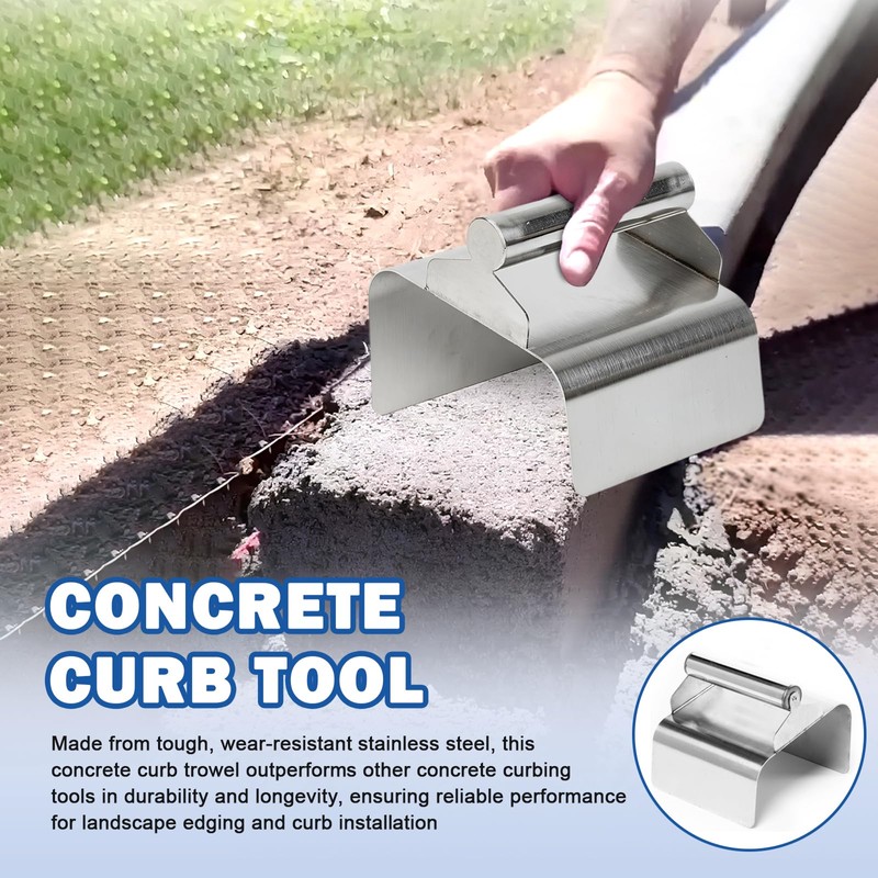 Pcmursal Concrete Curb Trowel Edger, Concrete Curb Machine, Landscape Curb