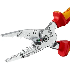 KNIPEX 13 76 200 ME WireStripper Metric Version Insulated with Multi-Component Grips, VDE-Tested Chrome-Plated 200