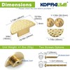 KOPPALIVE 2-Pack Solid Brass Cabinet Knobs, Semicircle Gold Drawer Knobs,
