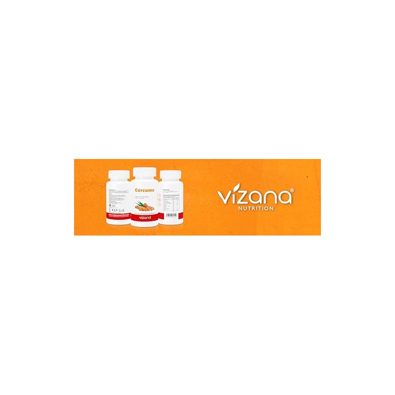 VIZANA NUTRITION Crcuma Natural en Cpsulas HPMC Vegetarianas, adicionada con
