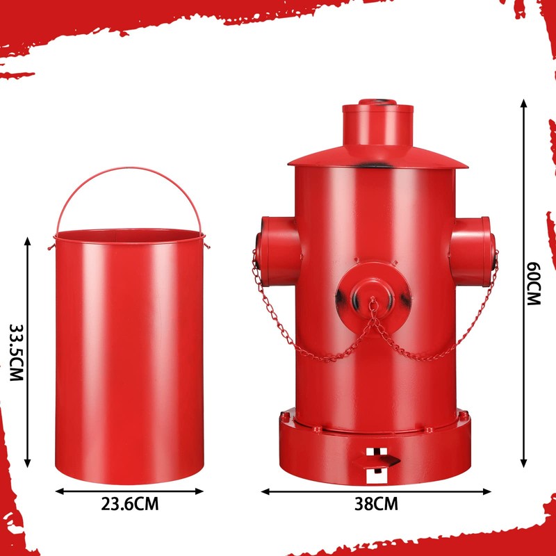 Hoolerry Fire Hydrant Trash Can Retro Creative Garbage Can with