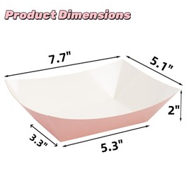 Covzoe 200 Pack Paper Food Boat Tray, Colorful Hot Dog Tray Disposable, Leakproof French Fry Holder, Food Serving Container for Snack Burger BBQ Popcorn Taco Fries Carnival Festival