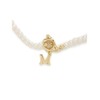 Frey Idea FWGA251329MF Initial Pearl Necklace, F, Metal, No Gemstone