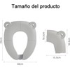 Adaptador Baño Infantil Plegable, Asiento de Inodoro Niños (Gris)