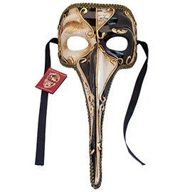 Handmade Venetian Mask Long Nose Ball Mask Carnival Fancy Dress Men (N04)